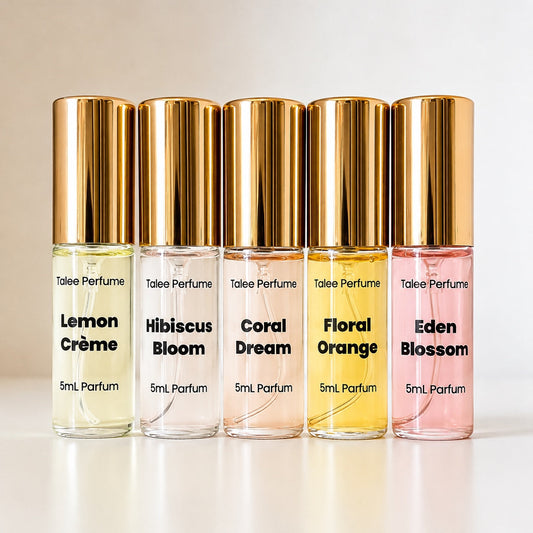 Talee Perfume Discovery Set with five 5mL fragrances