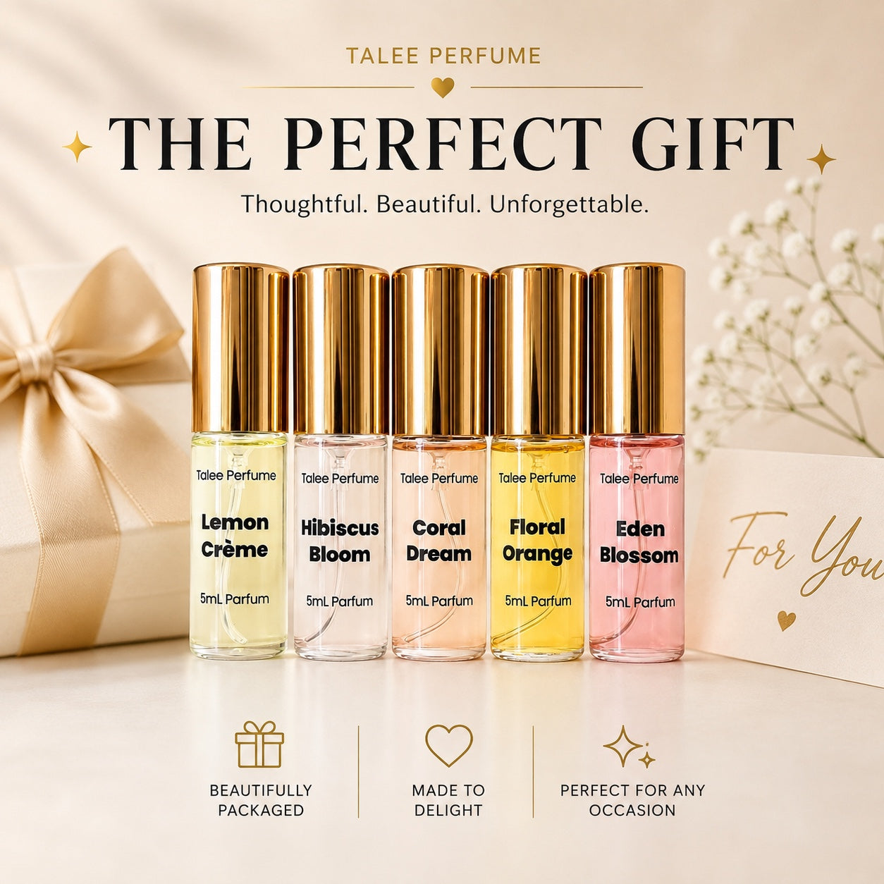 Talee Perfume Discovery Set gift presentation